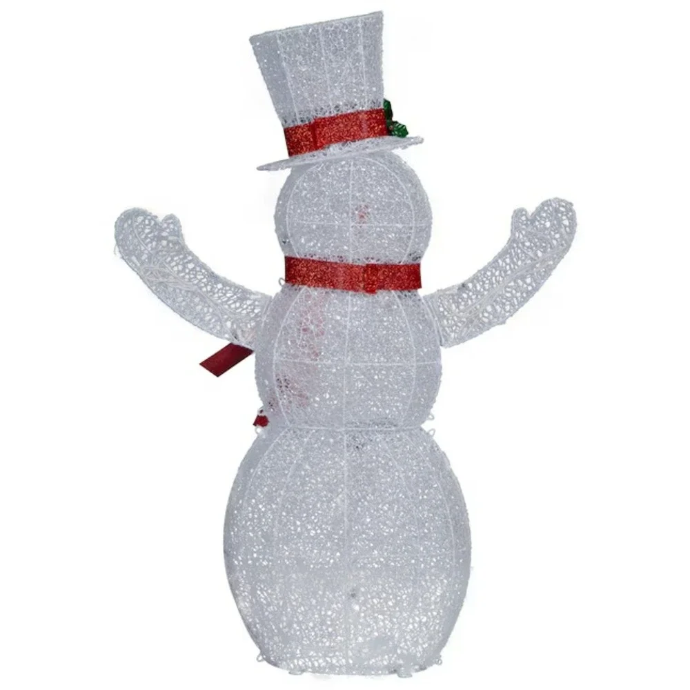 Gemmy Orchestra of‎ Lights 48-Inch LED Crystal Swirl Snowman with Scarf and Hat
